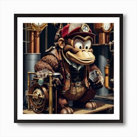 Donkey Kong Steampunk Art Print