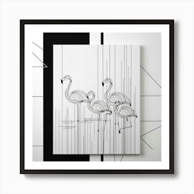 Flamingos 1 Art Print