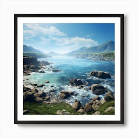 Rocky Mountain Shore Art Print