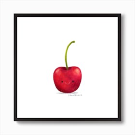 Kawaii Cherry Art Print