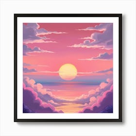 Sunset In The Clouds Art Print