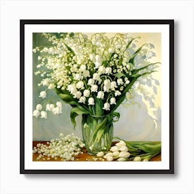 White Flowers Art Print