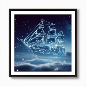 Ship In The Sky 1 Art Print