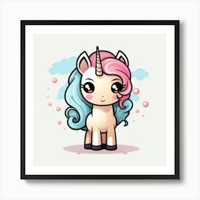 Cute Unicorn 101 Art Print