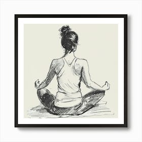 A Yoga Session Hand Drawn Sketch Illustration 1718673649 3 Art Print