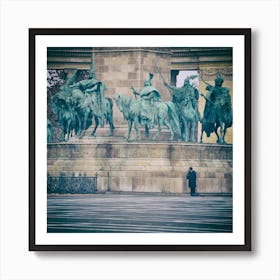 The Violinist Of Budapest Square Art Print