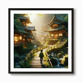 Asian Village Art Print