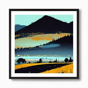 Field At Night Art Print