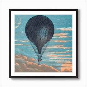 Heißluftballon Poster Vintage für Wohnzimmer