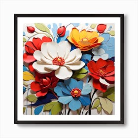 Paper Flowers 1 Art Print