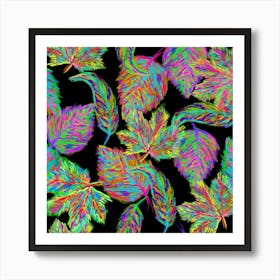 Autumn Pattern Dried Leaves 1 Art Print