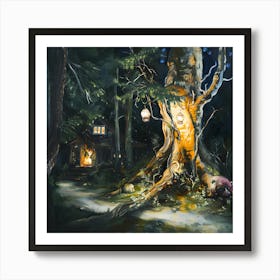 Cabin In The Woods Art Print