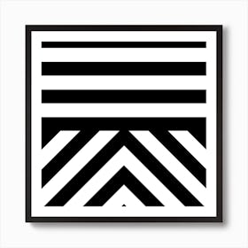 Modern 03 Black Square Art Print