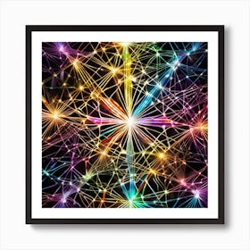 Abstract Colorful Fractal Pattern Art Print