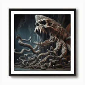 Shark Monster Art Print