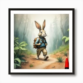 Rabbit In The Woods 6 Art Print