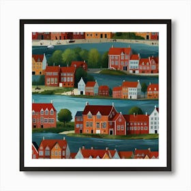 Swedish Town Art Print