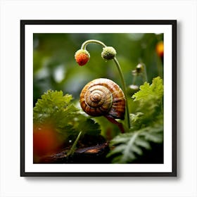 Nature Tree Plant Flower Snail Macro Garden Flora Branch Animal Summer Leaf Spring Gras (6) Art Print