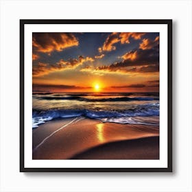 Sunset On The Beach 221 Art Print