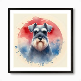 Watercolor Miniature Schnauzer 2 Art Print