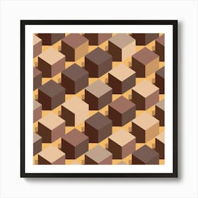 3d Cubes 1 Art Print