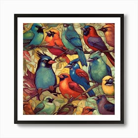 Colorful Birds 3 Art Print