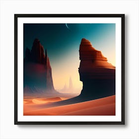 Desert Landscape Art Print