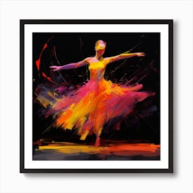 Abstract Dancer Painting Art Print