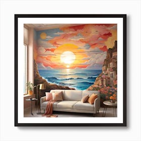 Sunset Wall Mural Art Print