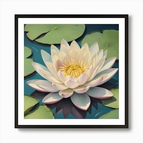 Floating flower Art Print