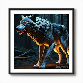 Wolf In The Woods 1 Art Print