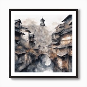 Chinese Village Art Print