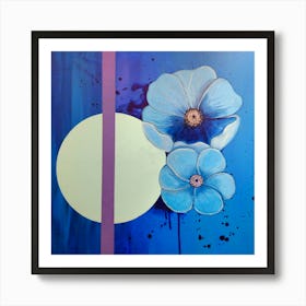 Blue Poppies 1 Art Print