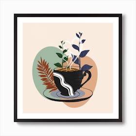 Illustration Of A Cup Of Coffee Art Print