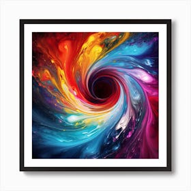 Abstract Colorful Swirl Art Print