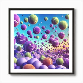 Tennis Balls Art Print