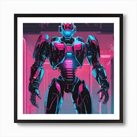 Robots In Space 3 Art Print