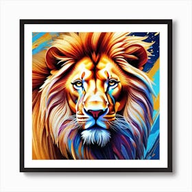 Lion Painting 95 Art Print