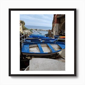 Boats In Port - Cinque Terre, IT Art Print