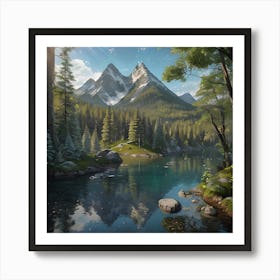 Landscape Painting 3 Art Print