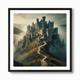 Castle In The Fog Art Print