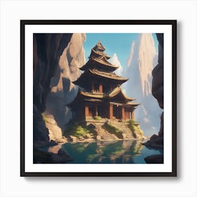 Mountain Temple 8 Art Print