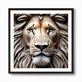 Lion Head Art Print