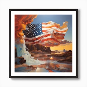 American Flag Art Print