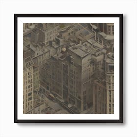 Aerial View Of A City 1 Art Print