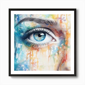 Watercolor Eyes  Affiche