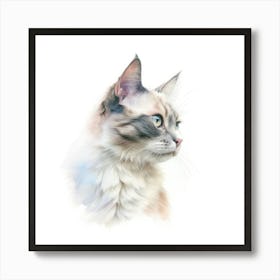 Li Hua Cat Portrait 1 Art Print