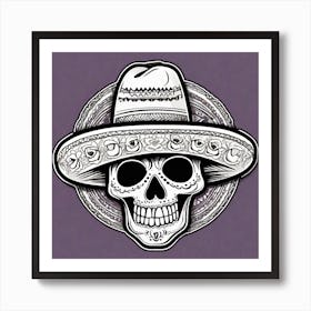 Day Of The Dead Skull 44 Art Print