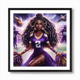 Vikings Cheerleader Art Print