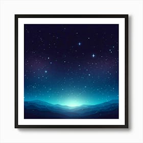 Night Sky With Stars 2 Art Print